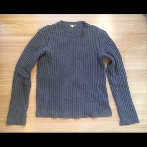 J.crew ribbed sweater grey gray xs